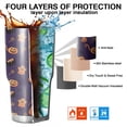 thumbnail image 7 of 30oz Halloween Treats Pattern Tumblers Stainless Steel Tumbler with Lid and Straw,Vacuum Insulated Double Wall Travel Tumbler Cups Mug with Cleaning Brush for Coffee,Tea, 7 of 7