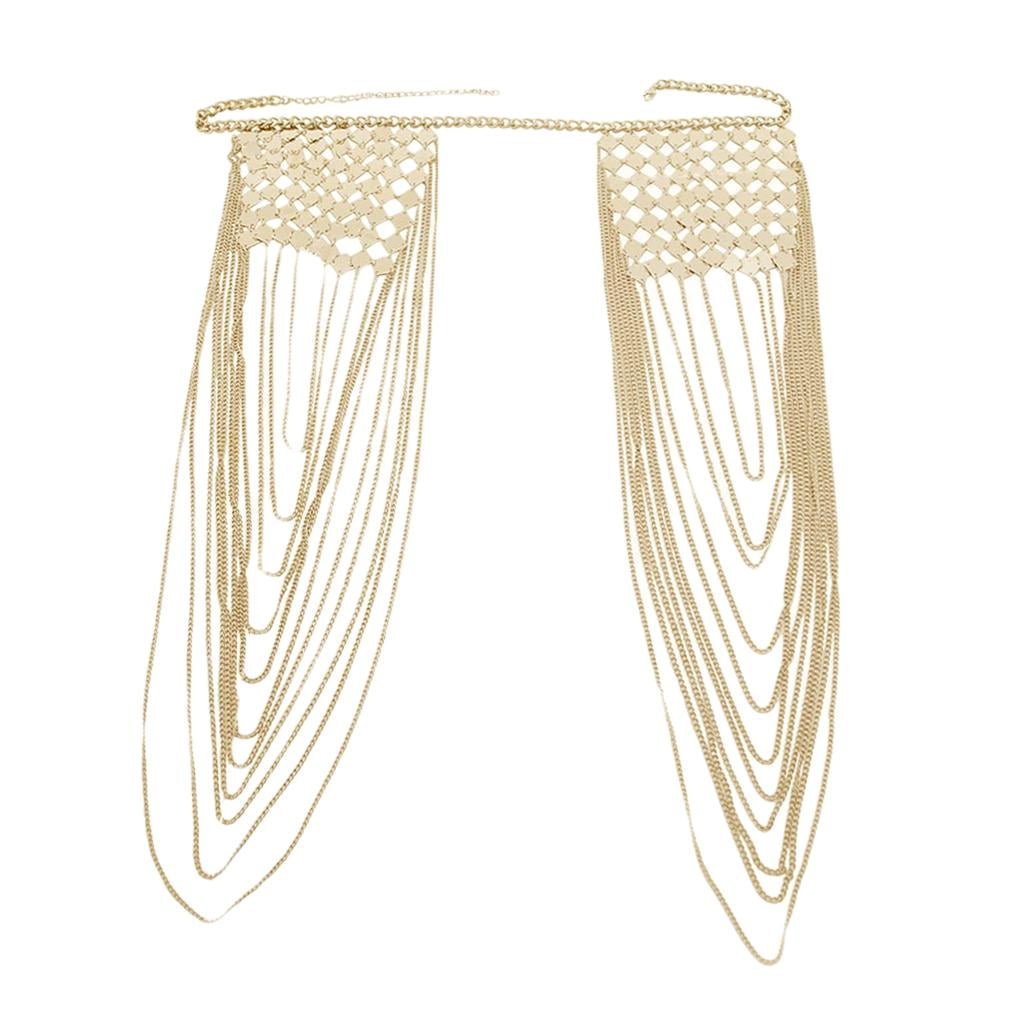 Punk Style Tassel Shoulder Necklace Chain Body Jewelry Adjustable