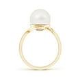 thumbnail image 2 of ANGARA Freshwater Cultured Pearl Solitaire Bypass Ring in 14K Yellow Gold for Women | June Birthstone, Birthday, Anniversary, Jewelry Gift for Women | Natural Pearl Ring, 2 of 7