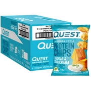 Quest Original Style Protein Chips, Cheddar & Sour Cream, 19g of protein, 8 Pack