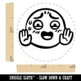 thumbnail image 2 of Nervous Smile Hands Up Sweating Self-Inking Rubber Stamp for Stamping Ink Stamper Crafting Planners - 1/2 Inch Mini - UV Ink, 2 of 7