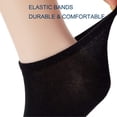 thumbnail image 5 of SnnmBlm Women's and Men's Thin Cotton Low Cut Ankle Socks, multipack Black One Size, 5 of 5