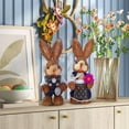 thumbnail image 6 of Rabbit Decorations Rabbits Bunny Animal Model 2pcs Easter Theme Party Supplies Ornaments 23cm/9in, 6 of 6