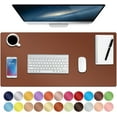 thumbnail image 1 of SHILIU-Leather Desk Mat,Desk Pad,Desktop mat,Waterproof Desk Mat for Desktop, Desk Mat for Keyboard and Mouse,Leather Mouse Pad Protector for Office and Home,30"x 14"(M-Brown), 1 of 4