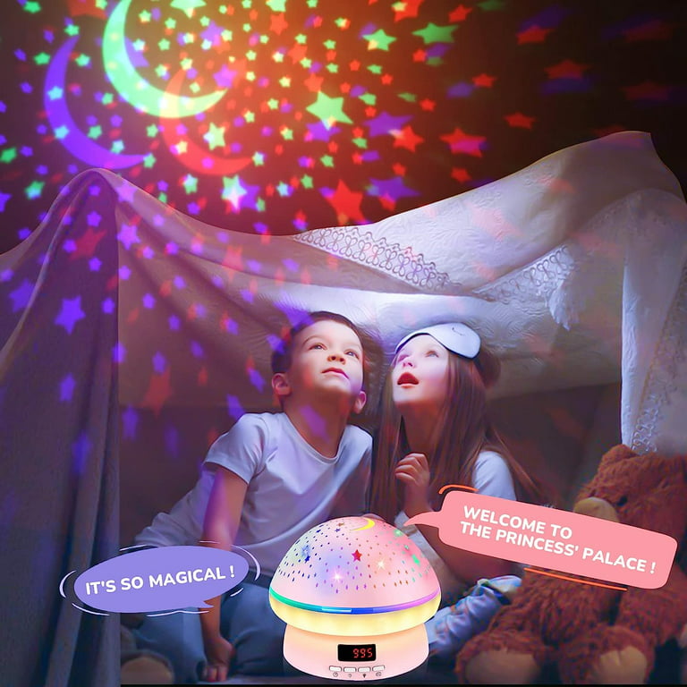 Mingkids Toys for 3-8 Year Old Girls,Timer Rotation Star Night Light Projector Kids Twinkle Lights, 2-9 Year Olds Girl Gifts Kawaii Birth