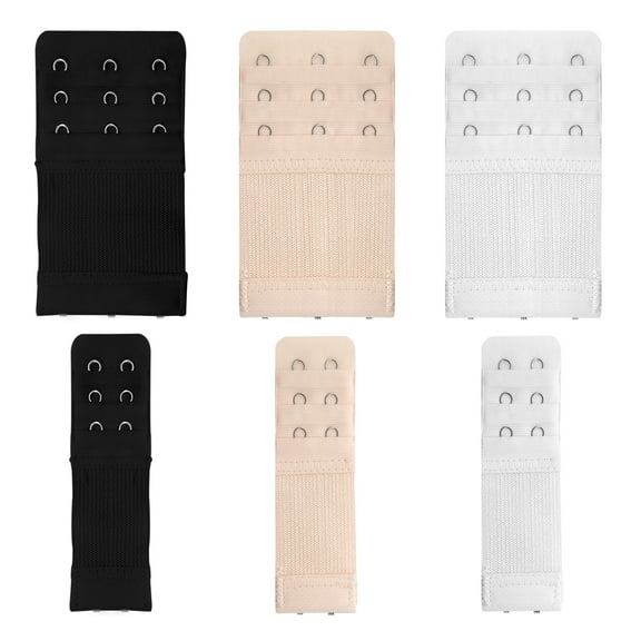 Colorful women's bra extension 2 hooks, 3 hooks, soft and comfortable bra strap extension (combination bag)