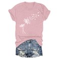 thumbnail image 3 of Nouveaux et Tendances T-Shirts Graphiques Uooqdmx pour Femmes, Hauts Floraux pour Femmes, Mode Plage pour Femmes, Mignons Col Rond Tournesol Graphique Décontracté Imprimé, Hauts de Printemps pour Femmes 2025, Rose TTG, 3 of 3
