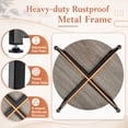 thumbnail image 6 of 3-Piece Coffee Table Set with Metal Legs, Round Coffee Table and 2PCS Square End Tables for Living Room, Gray, 6 of 8