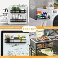thumbnail image 4 of Magnetic Spice Rack Organizer, TAIMASI 6 Pack Moveable Fridge Spice Shelves with Paper Towel & Utensils Holder, Strong Metal Kitchen Organizer, Black, 4 of 7