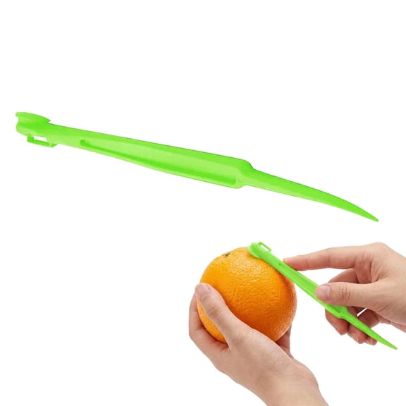 Orange Peeler Plastic Citrus Tool, Fruit Cutter for Lemons Grapefruit, Vegetable Slicer Kitchen Gadget Easy Use, 1Pc Green