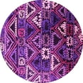 thumbnail image 1 of Ahgly Company Indoor Round Solid Pink Modern Area Rugs, 7' Round, 1 of 4