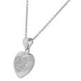 thumbnail image 2 of 925 Sterling Silver Love Heart White CZ Pendant Necklace, 2 of 3