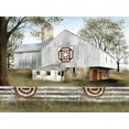thumbnail image 2 of Jacobs, Billy 32x25 White Modern Wood Framed Museum Art Print Titled - American Star Quilt Block Barn, 2 of 4