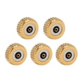 thumbnail image 2 of 5 piezas de repuesto de corona de reloj, accesorios de repuesto de cabeza de reloj mecánico de cuarzo plano de acero, dorado, 6mm/0,24 pulgadas, 2 of 10