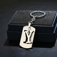 thumbnail image 1 of Llavero con 26 letras en inglés, regalo creativo, joyería, llavero sencillo de acero inoxidable, 1 of 6