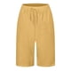 thumbnail image 4 of MKLEKYY Pantalones Cortos Para Mujer, Moda Femenina, Lisos, Con Bolsillos Grandes, Elásticos, Casuales, Capris Con Bolsillos, 4 of 4
