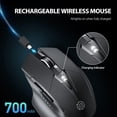 thumbnail image 3 of INPHIC Bluetooth Mouse [Upgraded: Battery Level Visible], Rechargeable Wireless Mouse Multi-Device (Tri-Mode:BT 5.0/4.0+2.4Ghz) with Silent,black, 3 of 9