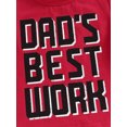 thumbnail image 5 of Father's Day Toddler Boys Summer Outfit Sets Short Sleeve Letter Print Tops Drawstring Pants, 5 of 8