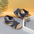 thumbnail image 6 of Norvail Womens Cross Striped Color Block Ethnic Flat Sandals, Wide Foot Sandals for Women Dressy, Oversized Casual Beach Walking Shoes for Summer Vacation, 6 of 6