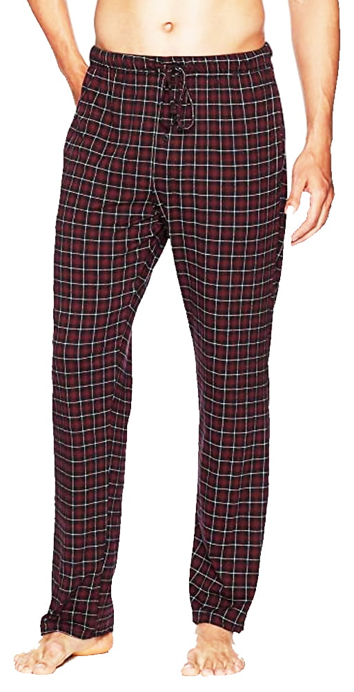 Nieery Mens 100% Cotton Pyjama Bottoms Elasticated Waist Lounge Pants PJ Trousers with Pockets 