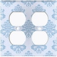 thumbnail image 3 of Metal Light Switch Plate Cover Damask Blue DAM002, 3 of 13