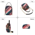 thumbnail image 3 of FORMRS Crossbody Bag for Women Quilted Travel Shoulder Cell Phone Purse with Chain Strap Handbag, Pink Geometric, 3 of 7