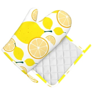 Mod Lemon Oven Mitt Set