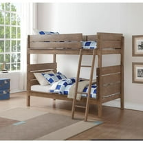 Acme Wooden Twin/Twin Bunk Bed Antique Oak Brown - Saltoro Sherpi