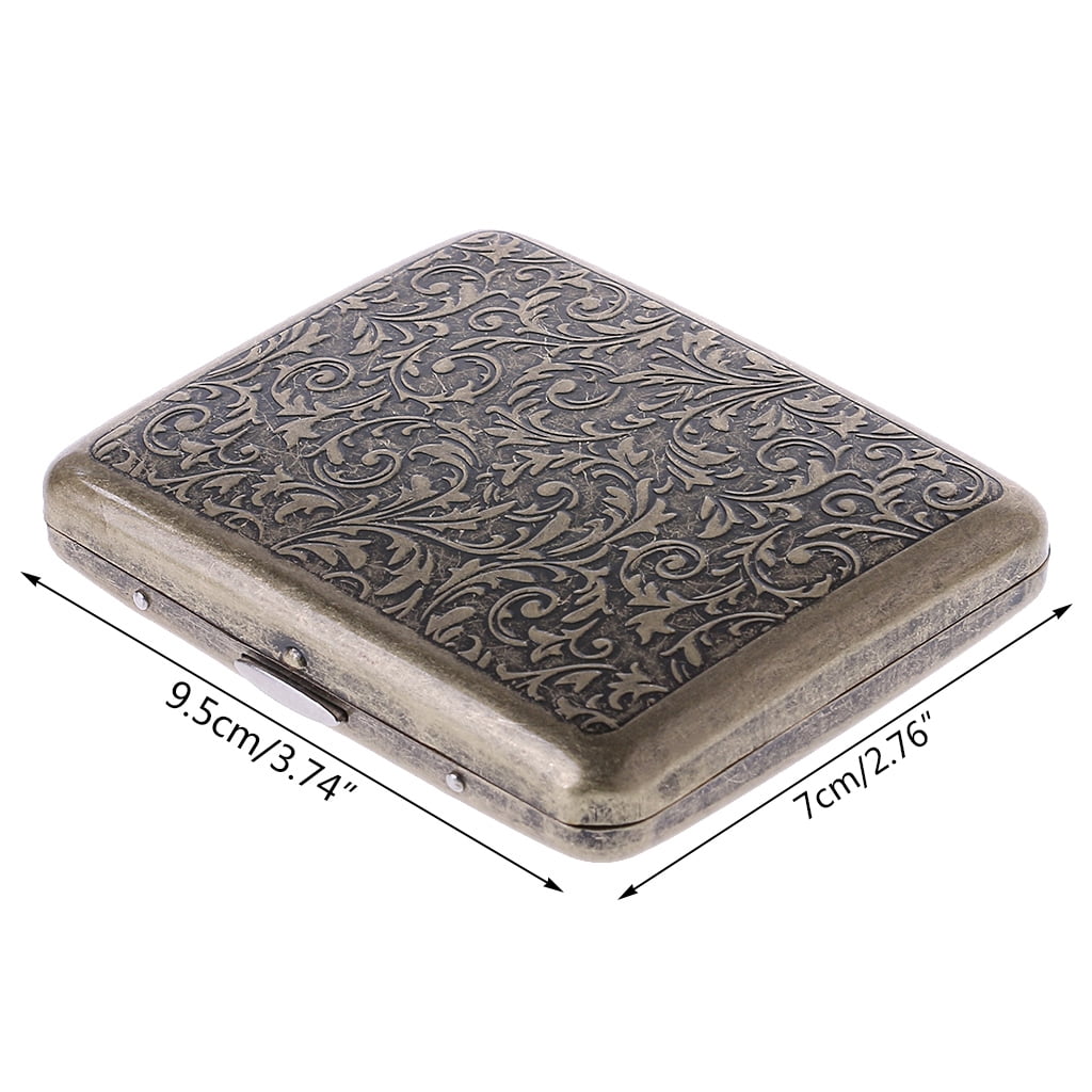 TONKBEEY Men's Cigarette Case with Gift Box for 20pcs Vintage Metal  Cigarette Box on Sale
