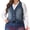 Dark Blue, variant on DARING DIVA Women's Plus Size Button Down Waistcoat Denim Vest 4X Light Blue