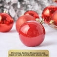 thumbnail image 4 of CHGBMOK Red 1.18" Small Christmas Balls Christmas Tree Decor Ornaments Shatterproof Hanging Balls for Birthday Valentine Easter Wedding Decorations Set Of 24pcs, 4 of 6