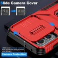 thumbnail image 2 of Funda para GANGXUN Motorola Moto G 2023 4G - Soporte metálico, Función magnética, Rojo, 2 of 5
