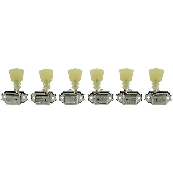 Kluson Guitar Tuning Pegs Machines 3 3 Nickel Pearl Green Double Line Les Paul