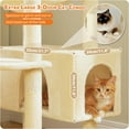 thumbnail image 3 of Large Cat Tree cm Cat Tower for Large Cats Cat Condo with SisalCove Scratching Posts and Pads Padded Perch Dual Condo and Basket for Indoor CatsGrey Small, 3 of 6