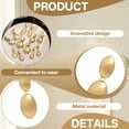 thumbnail image 5 of DESIGNICE 3 Pairs Statement Earrings for Women,Alloy Plating Geometric Teardrop Womens Earrings,Chunky Gold Earrings Wife Girlfriend Fashion Jewelry Accessories Gift,Style5, 5 of 7