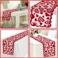 thumbnail image 3 of QPENWEI Camino de mesa con decoración para el día de San Valentín: camino de mesa de encaje rojo de 33 x 183 cm para fiestas de bodas, decoraciones para el día de San Valentín, decoración romántica pa, 3 of 5
