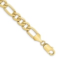 thumbnail image 2 of 10K Solid Yellow Gold 10mm Concave Figaro Link Chain Necklace, 2 of 5