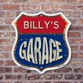 thumbnail image 4 of Billy's Garage 18 inch X 18 inch Shield Shaped Commercial Grade Plastic Sign Weather Resistant, UV Protected To last, Gift for Dads and Uncles Classic Americana Crafted in the USA, 4 of 7