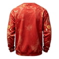 thumbnail image 4 of Havenx Men's Halloween Shirts Pumpkin Print Shirts Long Sleeve Crew Neck T-Shirts Spooky Scary Fashion Funny Lightweight Casual Top,Red XL, 4 of 5