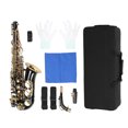 thumbnail image 2 of Saxofón Alto de Estudiante Drop E Brass Sax E Flat Gold Lacquer Kit Completo de Saxo Alto para Principiantes con Boquilla Estuche de Transporte Guantes Correa Desmontable ANGGREK Otros, 2 of 8