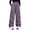 A85 Purple, variant on Glisme Little Girls Cargo Pants Fleece Lined Wide Leg With Pockets Autumn Casual Girls Baggy Trousers