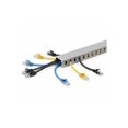 thumbnail image 4 of StarTech.com Open Slot Cable Management Raceway with Cover, 1-1/2"(38mm)W x 1"(25mm)H, 6.5ft(2m) length, 1/4"(8mm) Slots, PVC Network Cable Hider/Wall Wire Duct, Max 20 Cables, UL Listed - UL94 V0, M1 Fire Rated (CBMWD3825) - Cable raceway - 6.6 ft - gray - TAA Compliant, 4 of 5