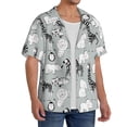 thumbnail image 4 of KLL African Animals Print Men's Shirt Short Sleeve Button Down Summer Cuba Beach Shirts- Large, 4 of 7