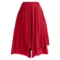 thumbnail image 5 of yunLXC Clearance Women's Pants Cotton And Linen Wide Leg Pants Artistic Solid Color Cropped Pants Women's Skirt Pants women's casual pants with pockets elastic waist Red A, 5 of 5