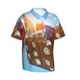 thumbnail image 2 of Disketp Hawaiian Shirts For Men,Trip To London Print Mens Casual Short Sleeve Button Down Shirts Beach Shirt, 2 of 8
