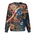 thumbnail image 5 of 4th Of July Trendy Jackets for Women 250th Anniverasry Funny Floral Flag Printed Scrub Jacket Nursing Uniform Shirts with Pockets, 5 of 5