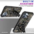 thumbnail image 3 of Camouflage Magnetic Kickstand Case for Apple iPhone 14 Pro, Military Grade Heavy Duty Shockproof Protection Army Camo Phone Cover Case for iPhone 14 Pro MC Army Green, 3 of 13