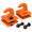 Orange, variant on Black Grade 70 Forged Steel Tractor Bucket Grab Hook Bolt-On Tow Mount with Backer Plate 2 Pack