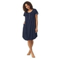 thumbnail image 2 of Aria 100% Cotton Short Sleeve Scoop Neck Nightgown with Pockets, Women’s sizes S-5X, 2 of 6