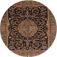 thumbnail image 1 of Ahgly Company Machine Washable Indoor Round Traditional Night Red Area Rugs, 4' Round, 1 of 7